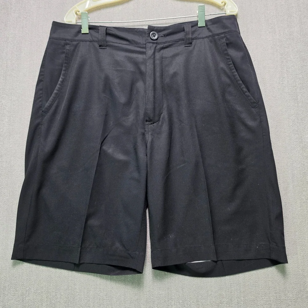 CSG Golf Shorts Men 34 Black Performance Flat Front Champs Sports Gear